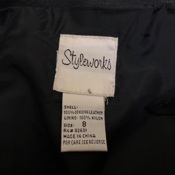 Leather Mini Pencil Skirt - Picture 3 of 3